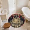 Viking Figures,Round Area Rug,Carpet Rug for Living Room Bedroom Sofa Playroom Decor,Non-slip Floor Mat