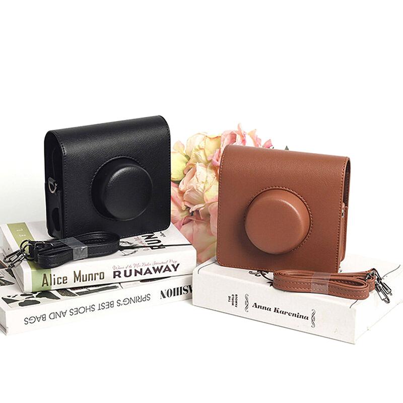 For Instax Wide Evo Camera Retro Camera Bag Protective Case Pu Leather Cover With Shoulder Strap Storage Protective Bag