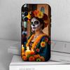 Day of the Dead Skull  Phone Case For Samsung S25,S24,S21,S22,S23,S30,Ultra,S20,Plus,Fe,Lite,Note,10,Black Cover