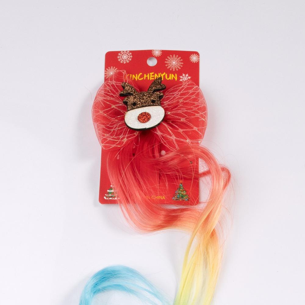 Christmas Tree Christmas Hair Clip Korean Style Bowknot Hairclip Cute Girls Wig Hairpin  Gift