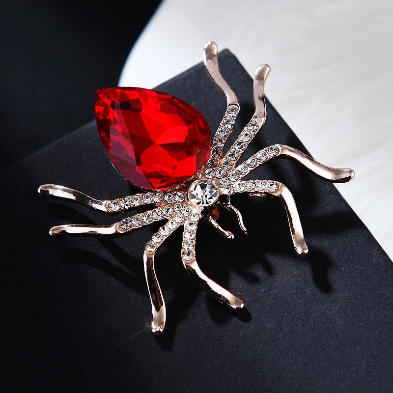 Fashion Creative Crystal Spider Animal Brooch Pin Women's Jewelry Accessories Brooch