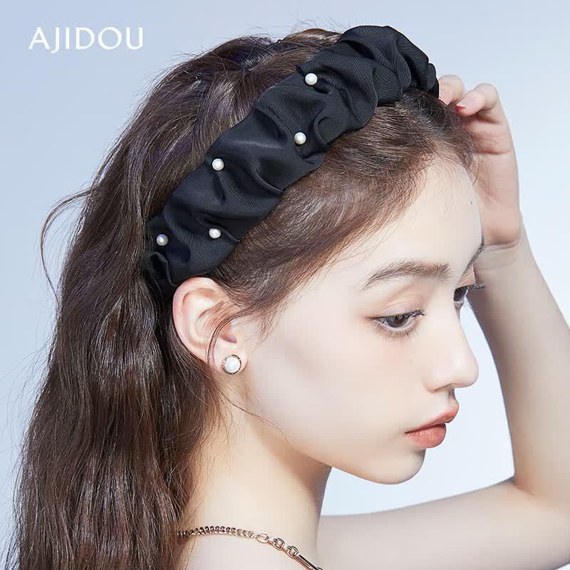 AJD Fabric Pearl Wide Headband