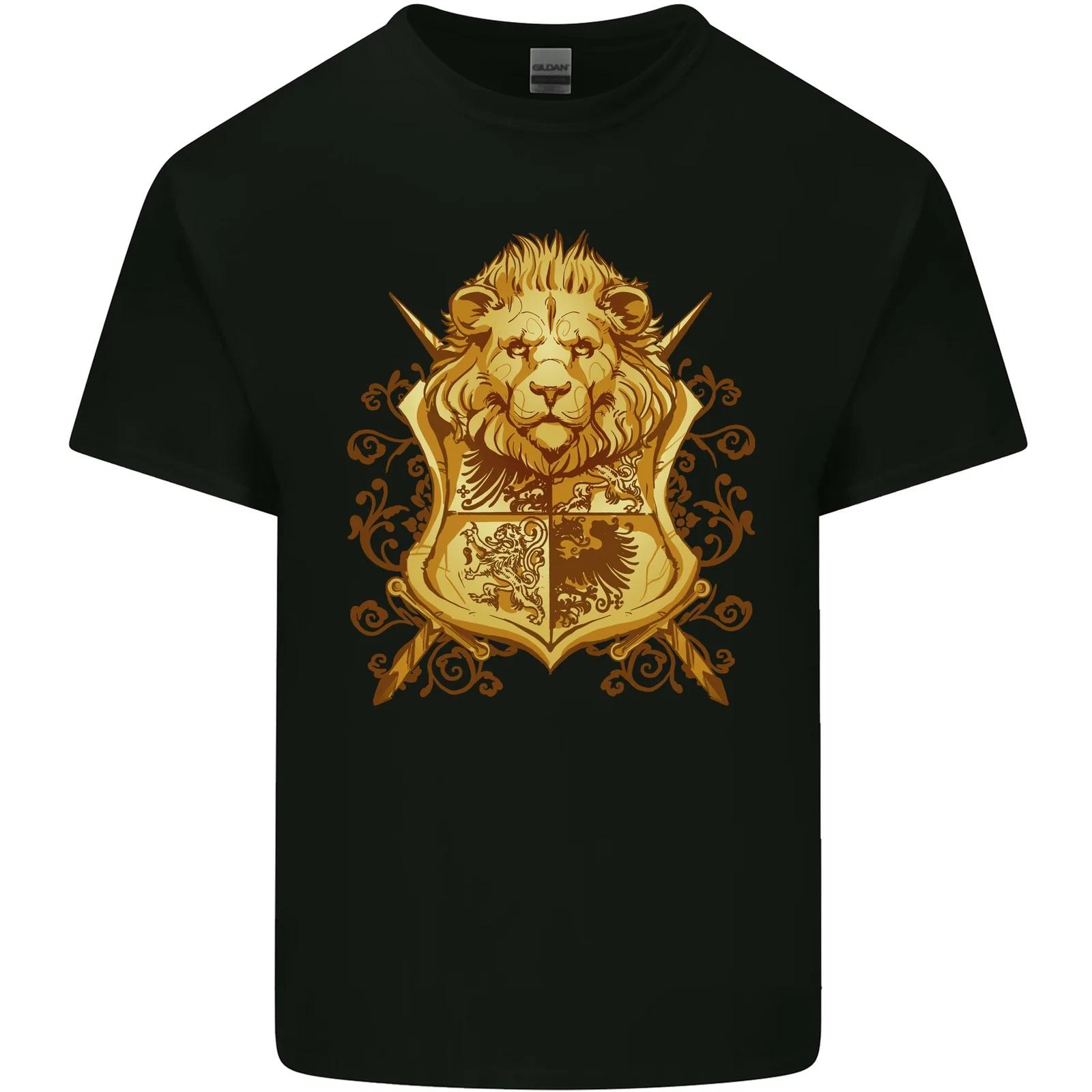 A Heraldic Lion Shield Coat of Arms Kids T-Shirt Childrens M