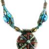 Les Trésors De Lily [D8907] - Turquoise Brown 'Tibetan Princess' Necklace