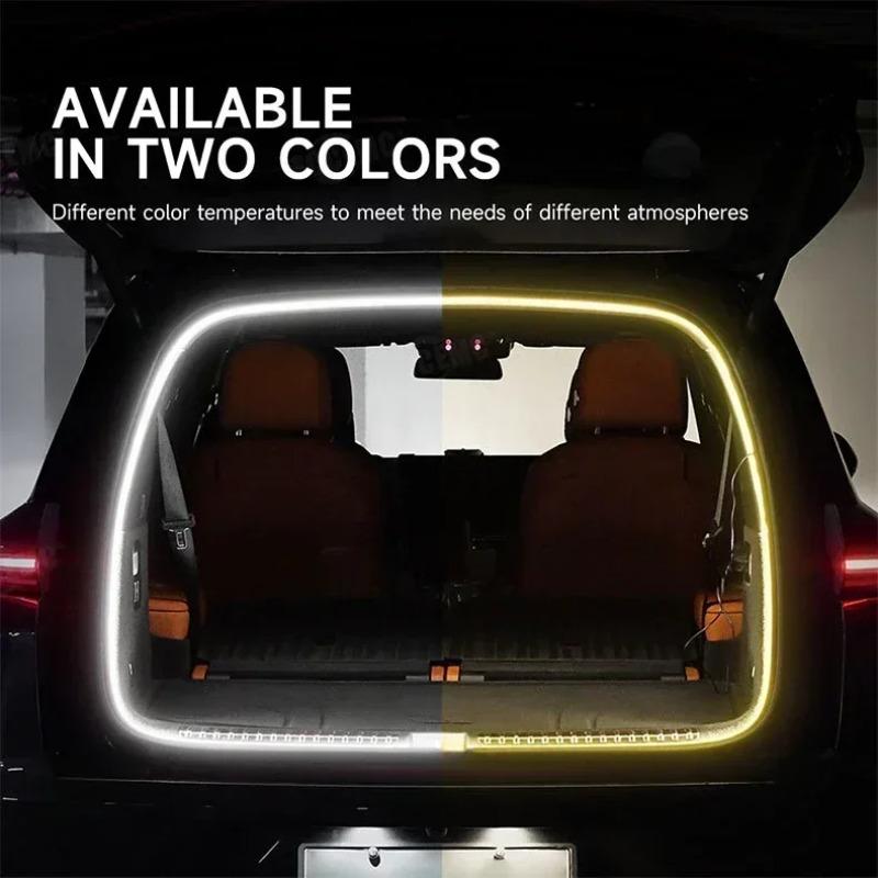 Universal LED Car Trunk Lighting Strip With Cigarette Lighter Induction 5 Meters Free-Cut Waterproof Soft Decorative Light Bar