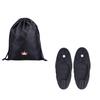 Angel Smile Royal School Grosgrain Portable Slippers LL Tiara Embroidered Navy Drawstring Bag Set RSSL2023003 LL (Jewel Black) & (Large) 2-Piece