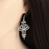 European and American Fashion Temperament Light Luxury Hollow Lotus Ear Hook Retro Women Stainless Steel
