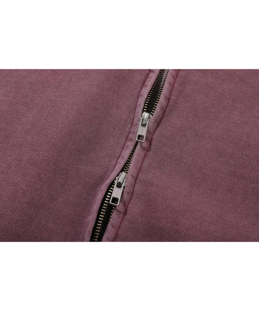 Cpgn Studio [2-Way] Sleeve Star Pigment Hoodie Zip-Up Dusty Pink