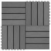 Day and Night - Day and Night Deep Relief Porch Tiles WPC 30x30 Cm 1 M² Gray 11 Units