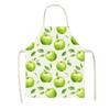 1pc Fresh Green Apple Leaf Pattern Apron Linen Farmhouse Kitchen Cooking Baking Apron Fruit Theme Home Decor Gift For Her Mom