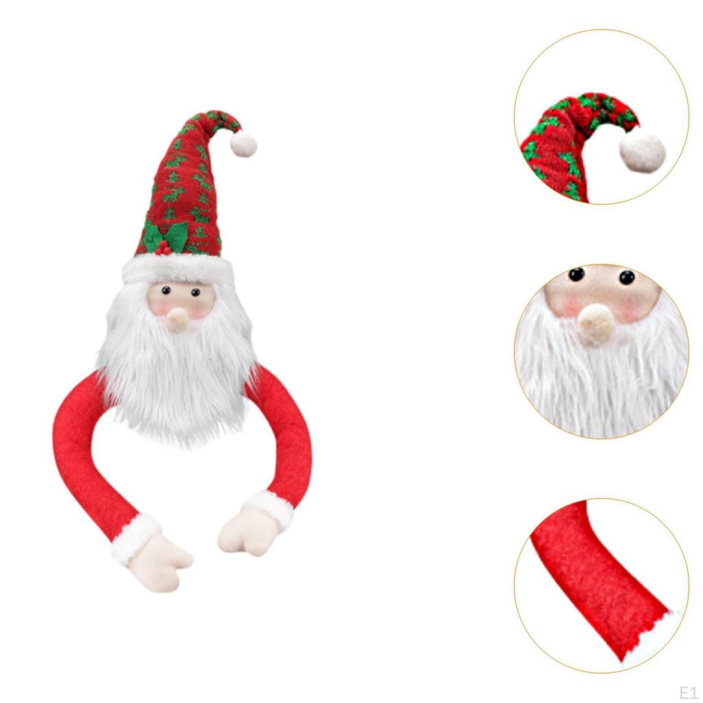 Christmas Doll Shaped Ornament with Hat And Flexible Arms, Versatile for Family