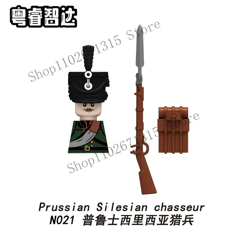 Napoleonic Wars Military Soldiers Building Blocks British France Prussia Cavalry Army Russian Infantry Figures Bricks Kids Toys