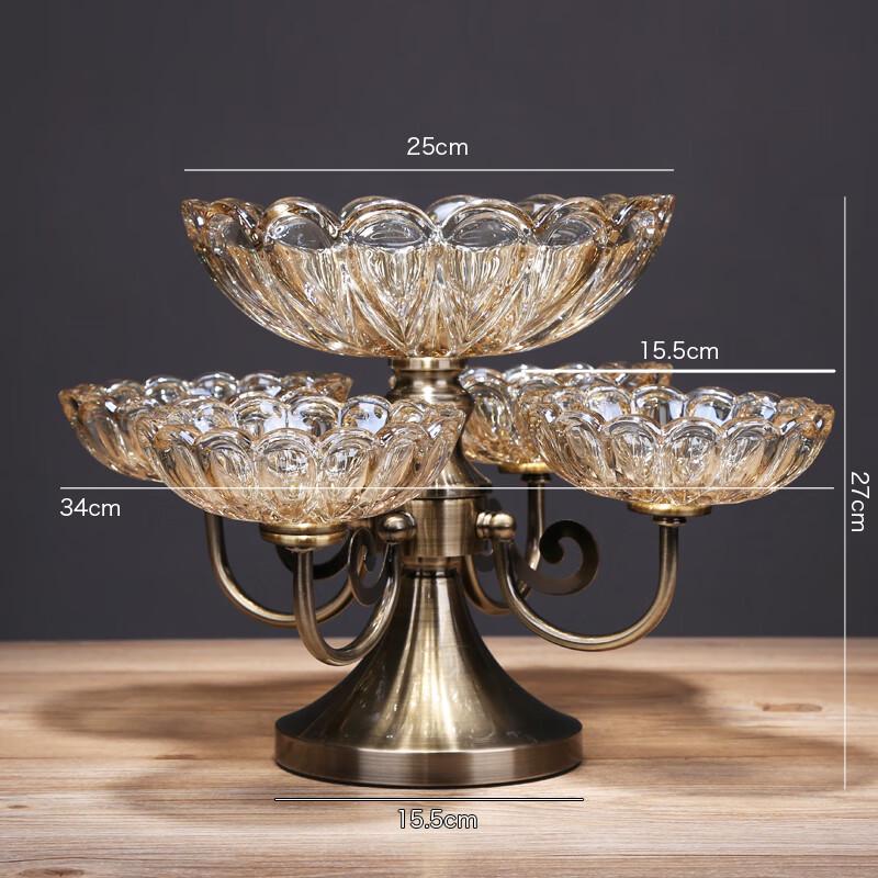 Naijiang European Crystal Glass Rotating Fruit Plate