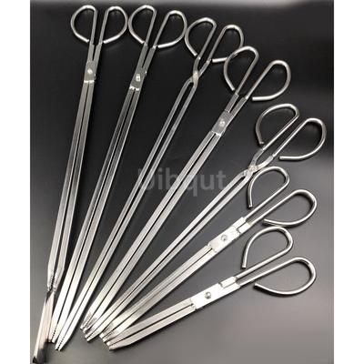 Stainless Steel Fire Tongs Coal Grabber Trash Picker Household Vintage Extended Kitchen Coal Grill Tongs Large and Small Sizes
