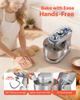 Stand Mixer, 4.2 L+5.7 L Electric Kitchen Mixer, 1500W Dough-Mixer, 10 Speeds Tilt-head Food-Mixer with Stainless Steel Bowls, Dough Hook, Whisk,