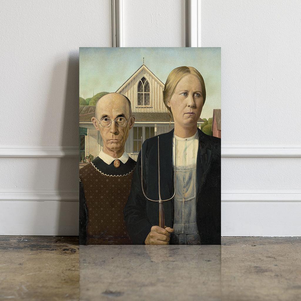 Canvas Painting American Gothic Pop Art