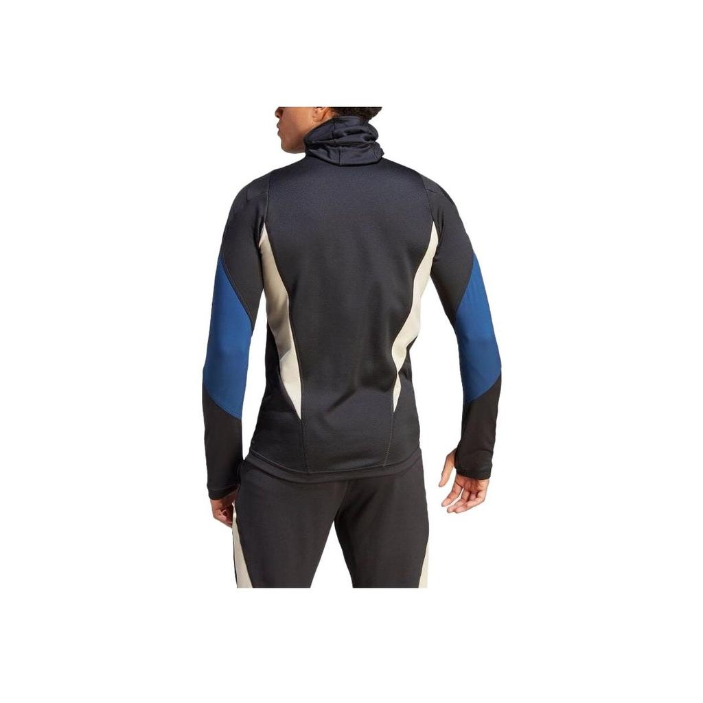 Adidas Camiseta de Fútbol de Manga Larga para Hombre de Color Sólido Vintage Tiro Negro IA5375