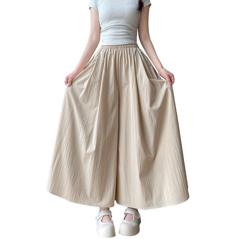 Bingsi Yamamoto Skirt and Pants for Women's In Summer Thin New Style Small High Waist Long Skirt Baggy Quick-drying Wide-leg Pants