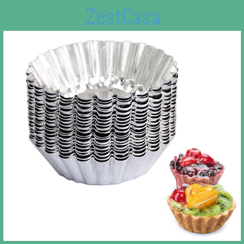 Durable Thickened Tin Egg Tart Molds Modern Simple Style Baking Tools