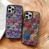 Vintage Pattern Phone Case For iPhone 17,16,15,14,13,12,11 Plus,Pro Max,XS,Colorful Silver Phone Case Funda Cover