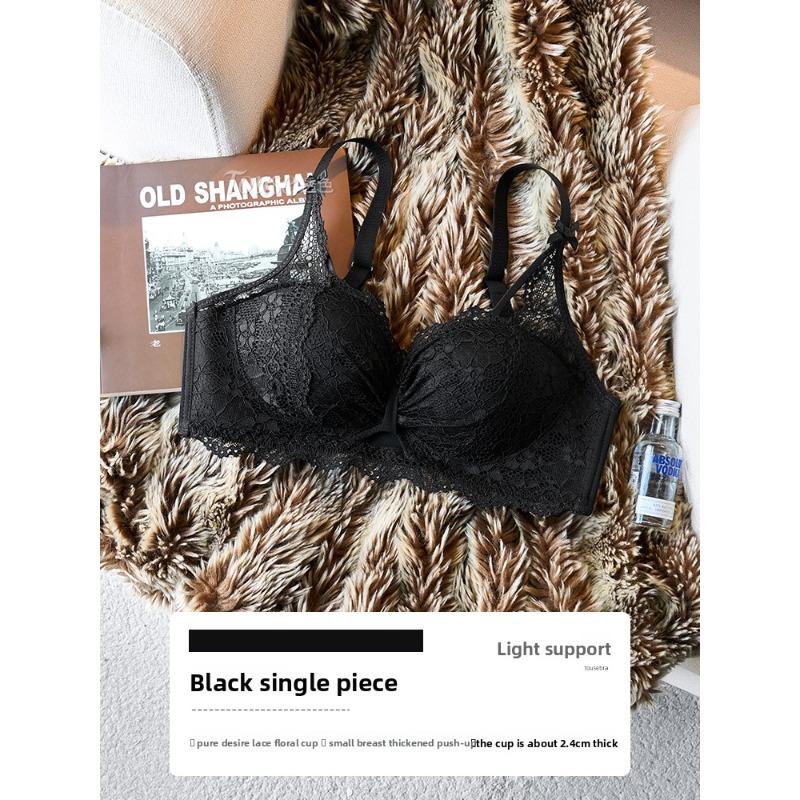 Verano Femenino Sexy Encaje Recoge Par de Senos Para Prevenir la Caída Pecho Pequeño Recoge Para Mostrar Grande Ropa Interior