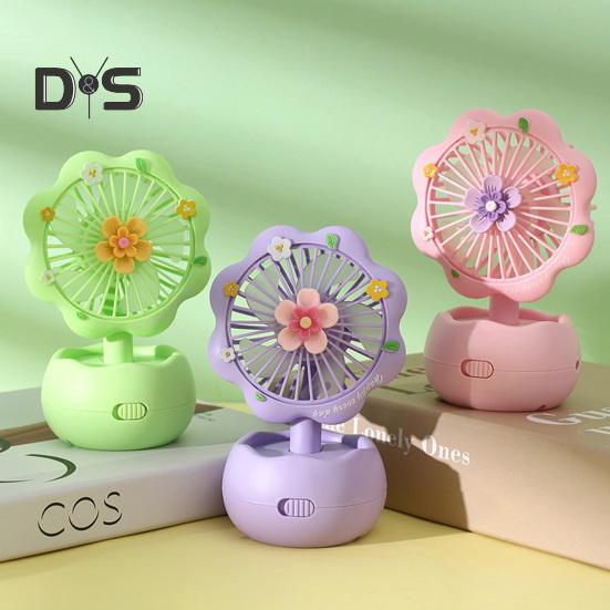 Handgehaltener Mini-Ventilator mit leistungsstarkem Motor, starkem Luftstrom, geräuscharm, tragbar, wiederaufladbar über USB, leiser Desktop-Kühlventilator