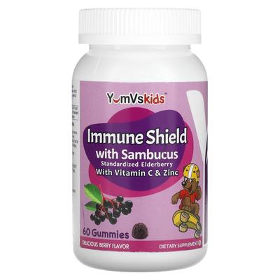 YumVs, proteção imunológica, contendo sambucus, sabor de frutas vermelhas, 60 gomas
