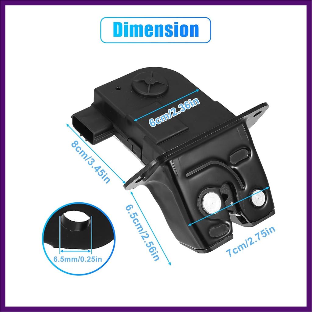 Siłownik zamka klapy bagażnika 81230-2V000 do Hyundai Veloster 2012-2017 1.6L Siłownik zamka klapy tylnej Silnik zamka pokrywy bagażnika Hatchback
