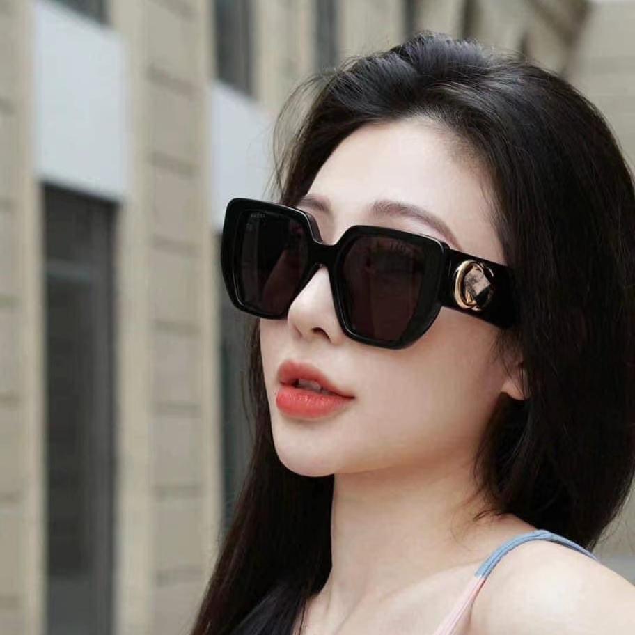 New Large Frame Square Sunglasses - European & American High-end Women's Fashion Acetate Glasses