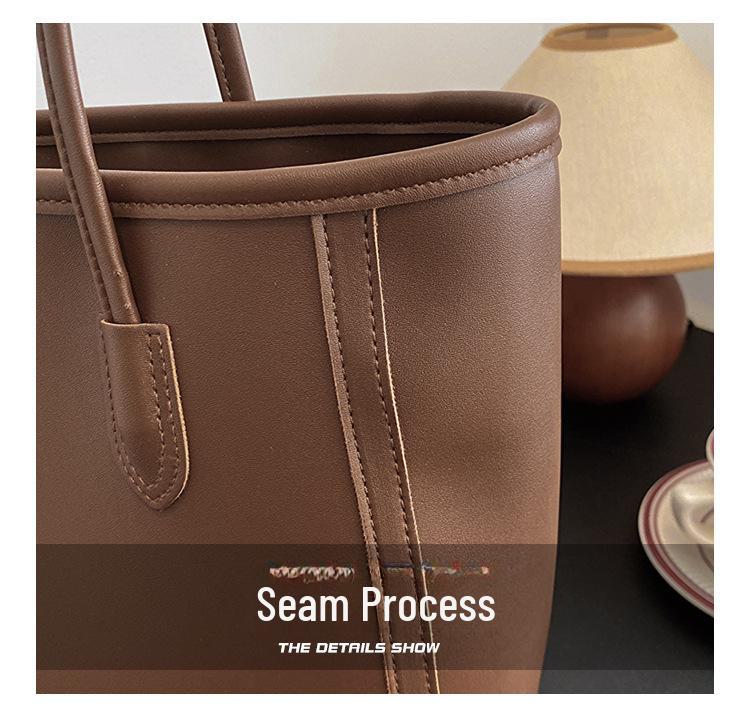 2023 Autumn/Winter Large-Capacity Fashionable Shoulder Bag - Simple, Trendy Korean Commuting Tote for Women