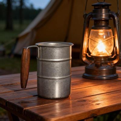 Caneca de Café Copo para Caminhada ao Ar Livre Drinkware Vintage Portátil Leite Acampamento para Acampamento Casa