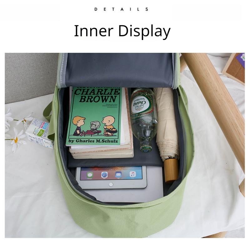 Female Junior High School College Students Four-piece School Bags Korean Version Harajuku Style Backpack Ins Knapsack with Bumbag Pen Bag
