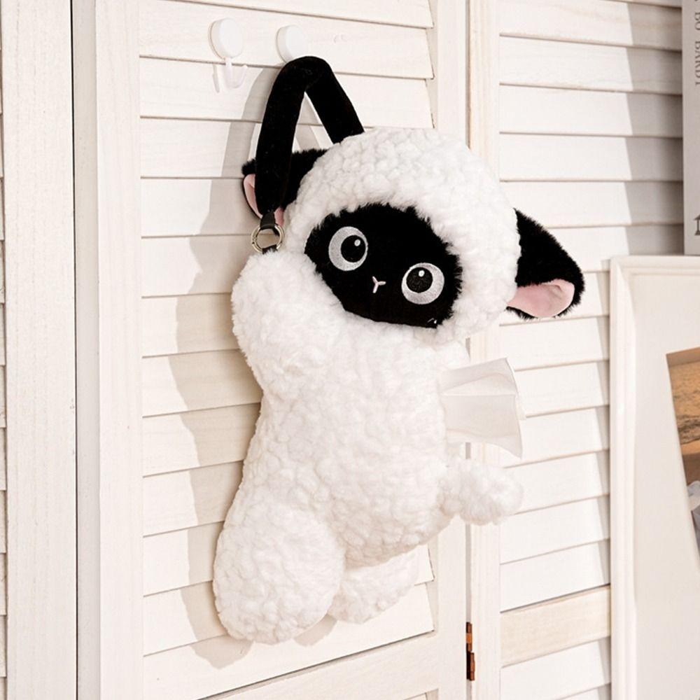 Cute Car Plush Napkin Box Soft Tissue Storage Holder Wall Hanging Napkin Dispenser  Family Car