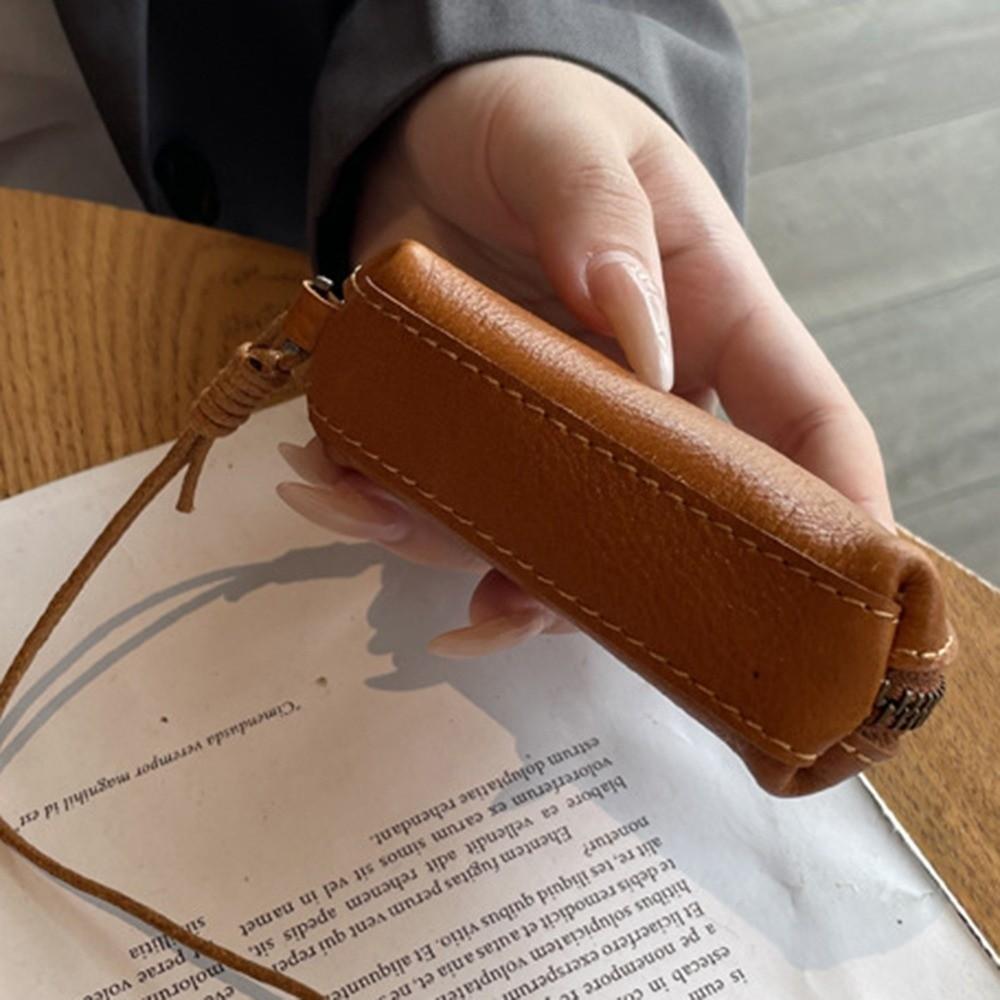 Multifunctional Car Key Bag Genuine Leather Small Coin Purse Practical Mini Storage Bag  Unisex