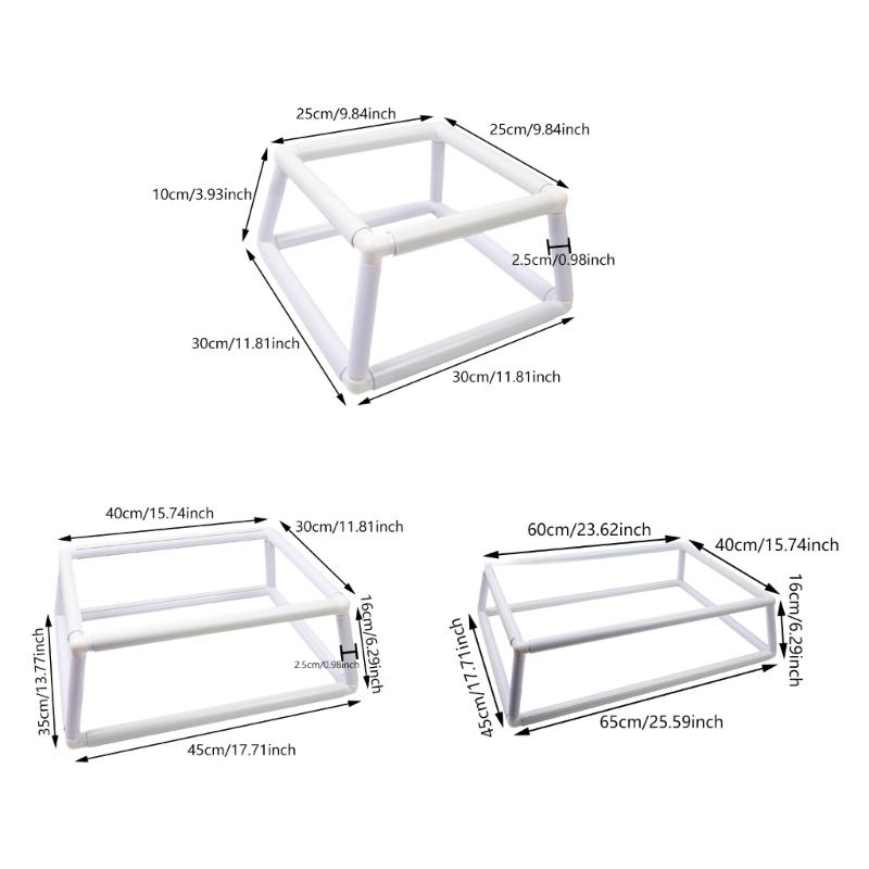 Square Embroidery Clip Hoop Double Layer Stitching Clip Hoop Stitching Clip Frame Embroidery Display Frame for Stitching