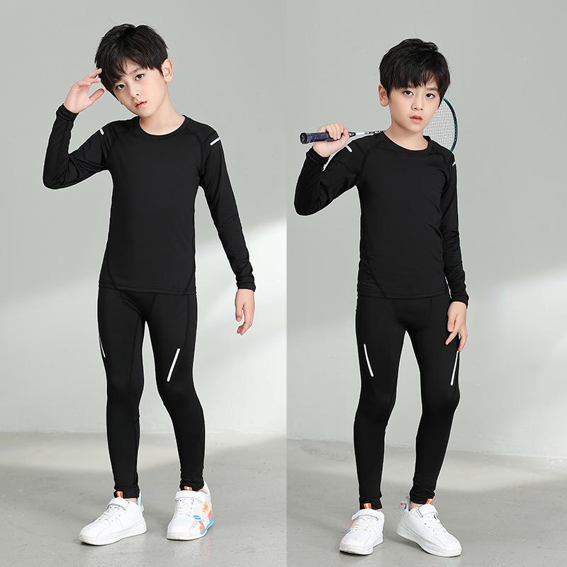 Unisex Quick-Dry Sports Suit: Long Sleeve & Pants for All Ages
