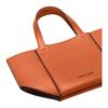 Michael Kors Jordi Brand Letter Logo Tote Bag Leather Handbag Small Women's Orange