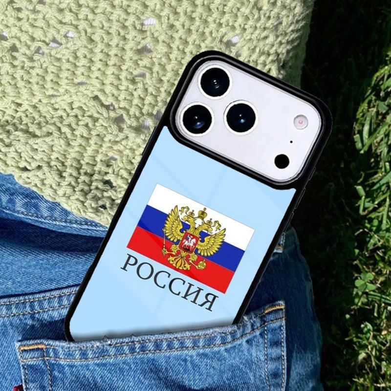 Russia Flag Phone Case For iPhone 17 AIR 16 Pro Max 15 14 Pro 11 12 13 Shockproof Silicone Cover