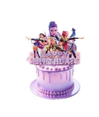 New Hot K-POP Witch Hunt Birthday Theme Party Birthday Cake Decoration Suitable for Girls' Birthday Parties Gifts