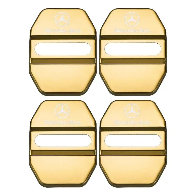 Samolepka na auto 4 ks Kryt zámku dveří auta Kryt přezky Zarážka západky Proti korozi Pro Mercedes Benz AMG Třída A B C E S GLC GLK GLE