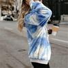 Damen Winter Freizeit Mode Locker Plüsch Kordelzug Kapuzenjacke