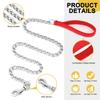 Stainless Steal Dog Chain Leash Durable Metal Pet Training Leash With Nylon Handle Pet Leads for Medium Large Dog Pitbull