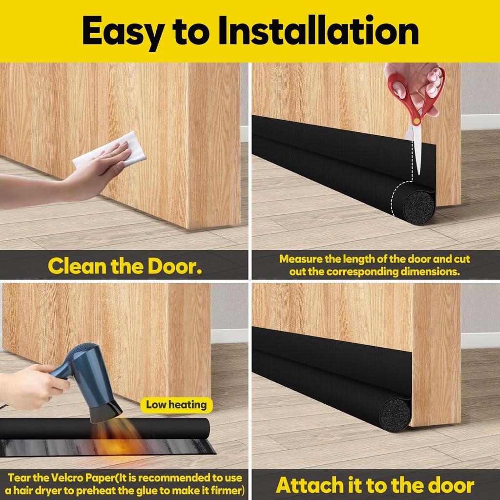 Türunterseitendichtungsstreifen, flexibler Windgeräuschreduzierungsstopper unter dem Türblocker, Antikollisions-Staubschutz-Schallschutzstreifen