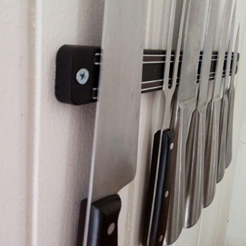 Hochwertiger Magnetischer Messerhalter Wandmontage Schwarzer ABS-Kunststoffblock Magnetischer Messerhalter Für Metall