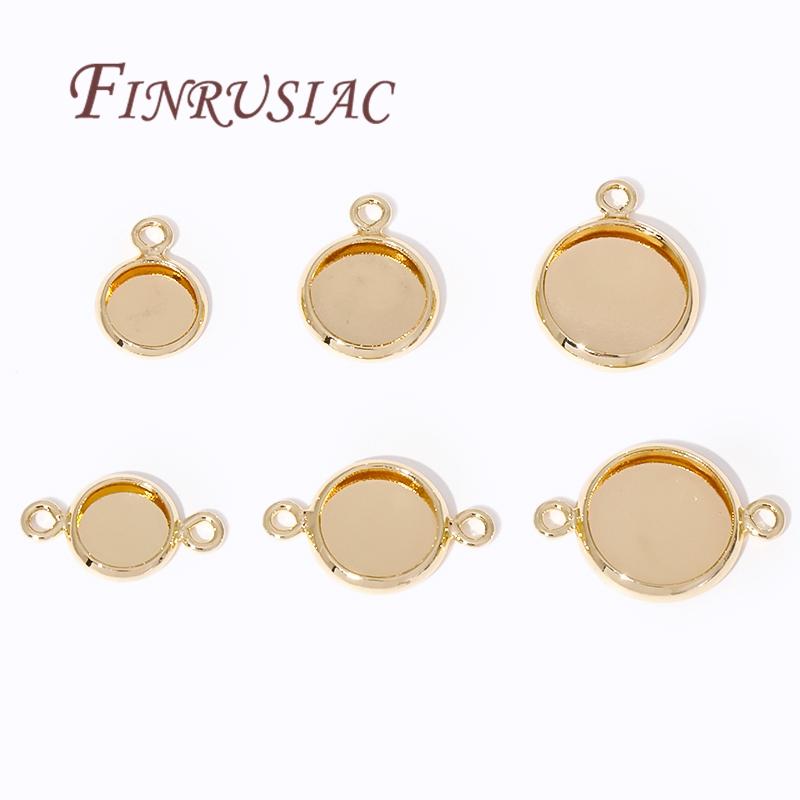 6/8/10mm Cabochon Base Tray Bezels Blank Setting For DIY Blank Pendant Trays Supplies For Jewelry Making Accessories