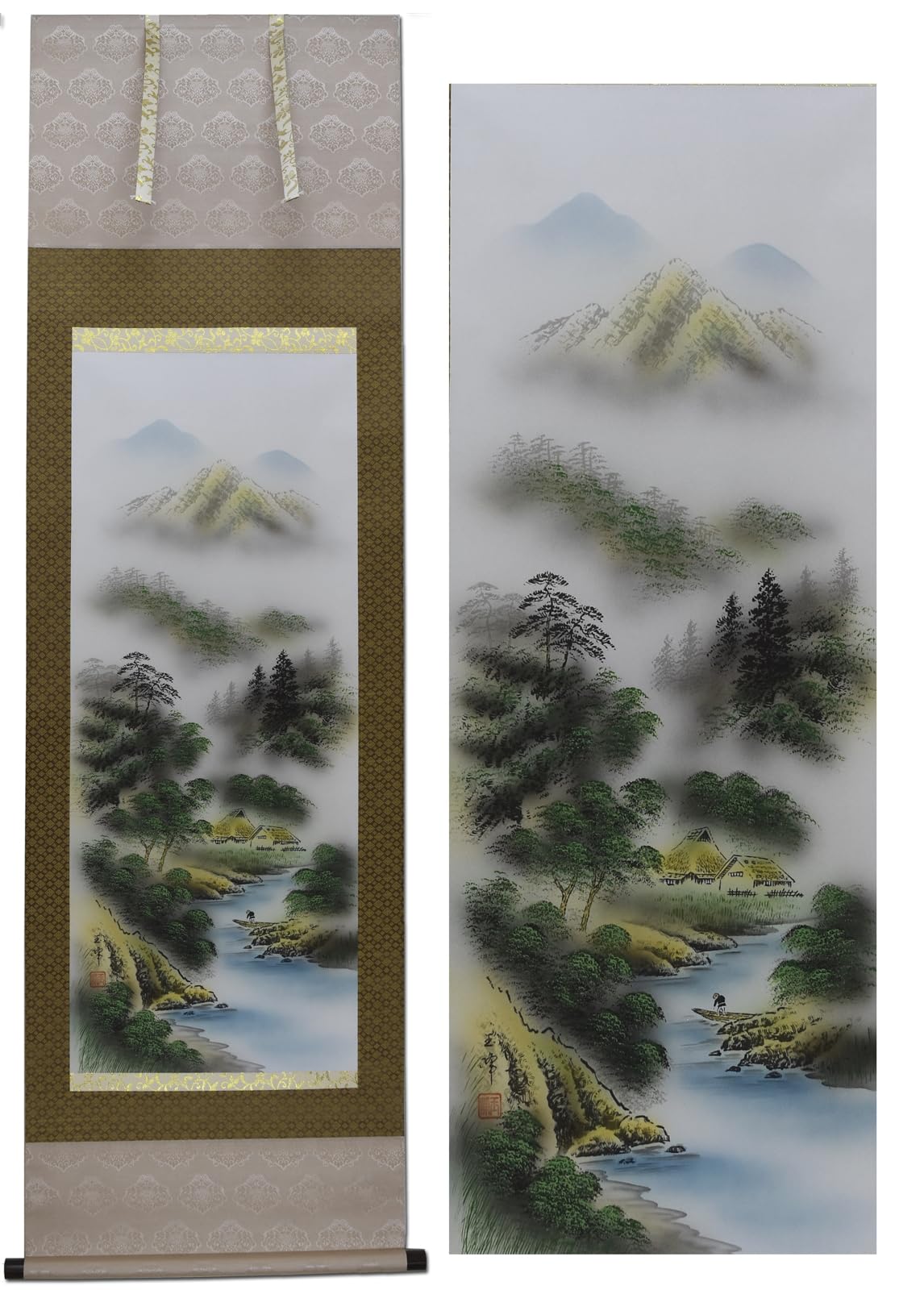 

Подвесной какэдзику 150 стандартный подвесной свиток, цветной, пейзаж, Гёкухо, Сохонкэ, см, размер, свиток, круглогодичный, современный, стильный, токонома,