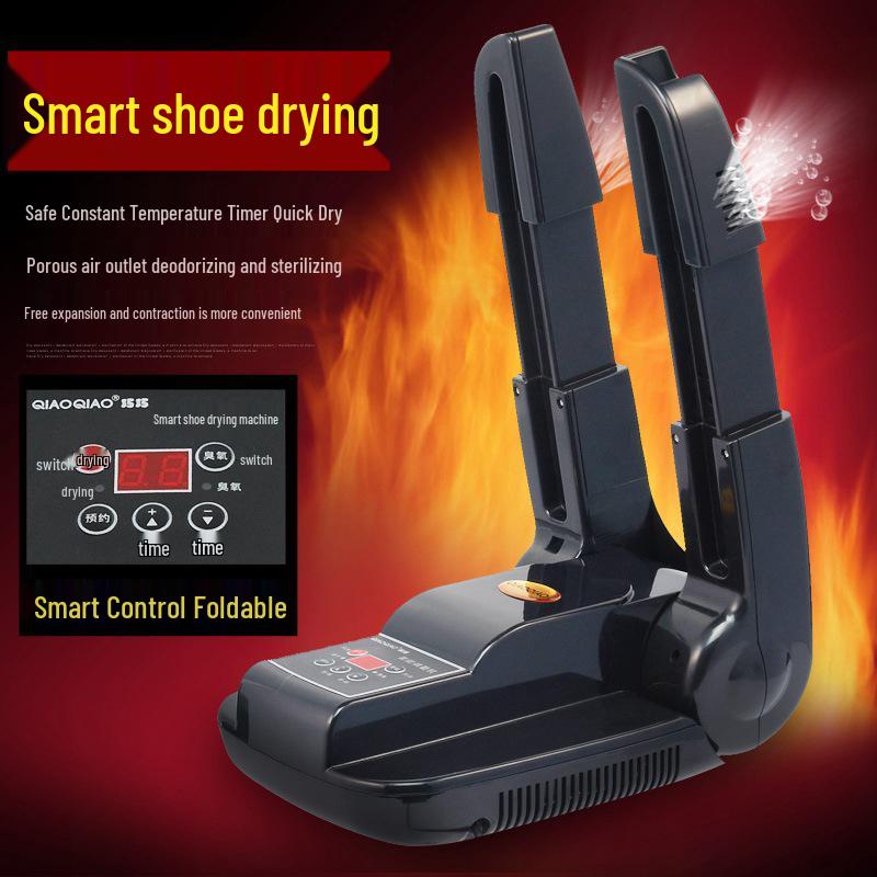 Smart Folding Shoe Dryer with UV Ozone Disinfection and Timer Function