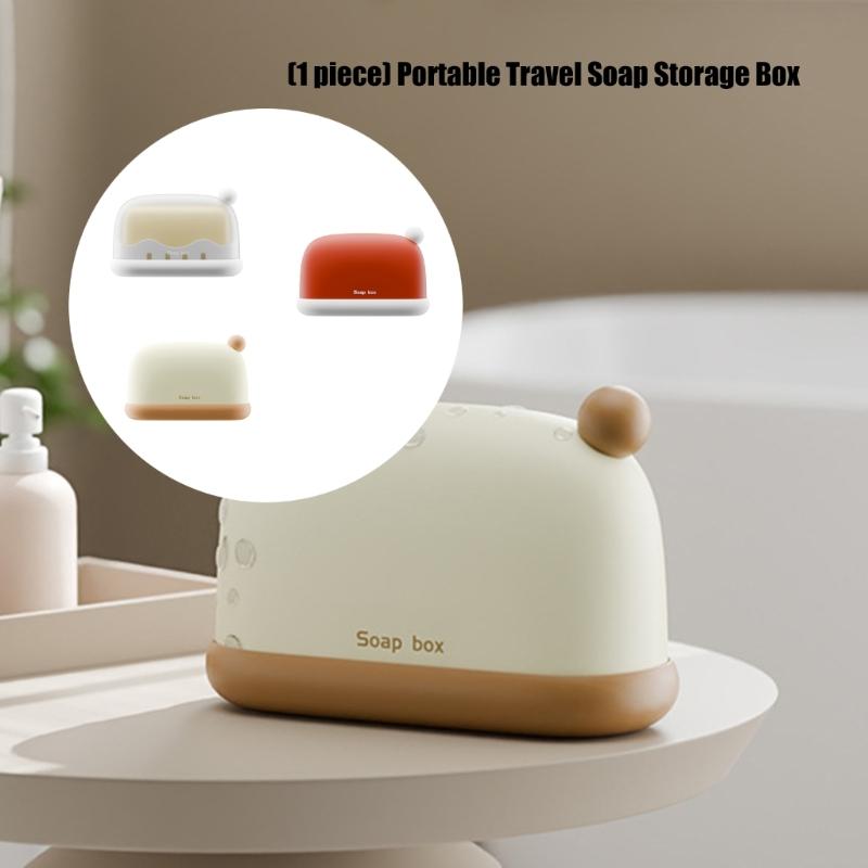 Travel Use Soap Dish With Drainage System Plastic Soap Container Box For Home Use and Business Trip Soap Organization