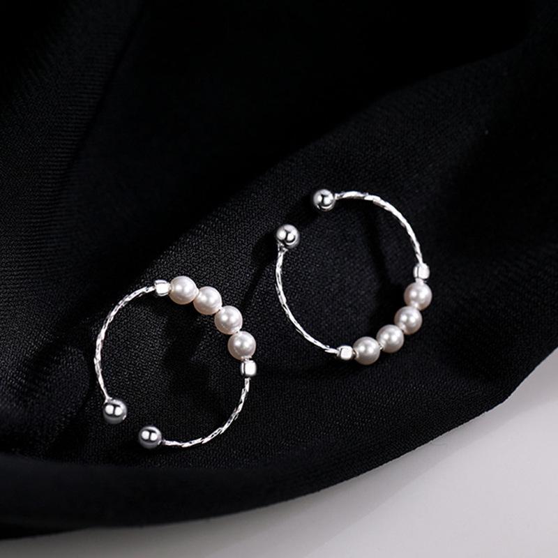 2024 Niche Pearl Open Index Finger Ring: Japanese-Korean Inspired Retro Fashion for Women