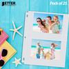 Better Office Products Heavyweight 4 x 6 Inch Diamond Clear 3 Ring Binder Page Refills - 100 Total Photos, Each 2-Pocket Sheet Holds Up to 4 Photos